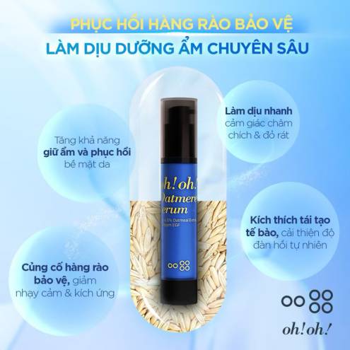 Serum oh!oh! Oatmere - Tinh chất phục hồi, tái tạo, chống lão hoá
