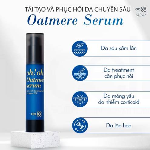 Serum oh!oh! Oatmere - Tinh chất phục hồi, tái tạo, chống lão hoá