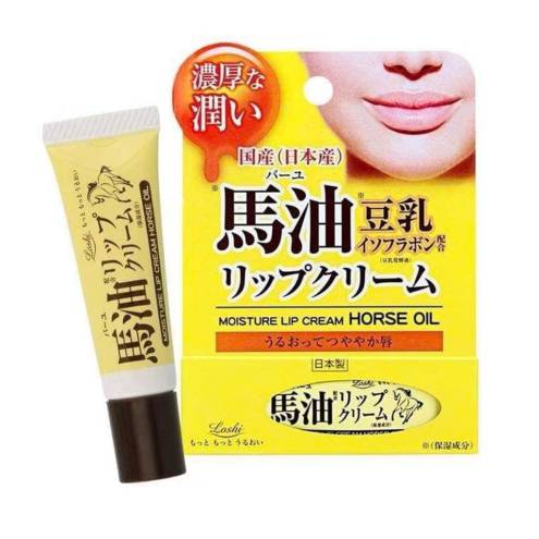 Son Dưỡng Loshi Horse Oil Moisture Lip Cream Dưỡng Ẩm Mềm Môi Nhật Bản Thỏi 10g 