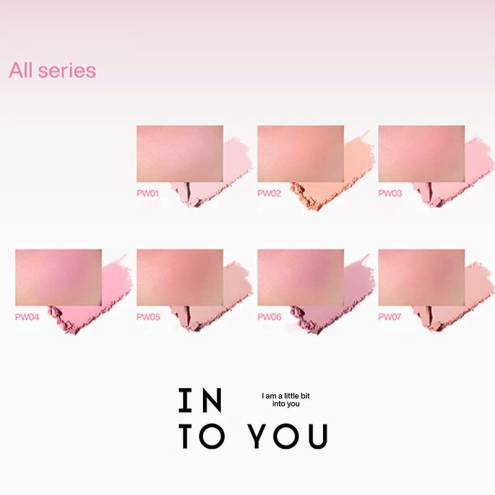 Phấn má hồng đơn sắc INTO YOU với tone màu Hàn Quốc tinh tế, tự nhiên và mềm mại