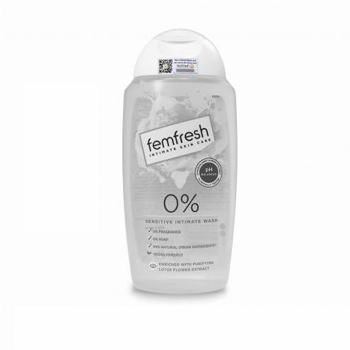 Dung Dịch Vệ Sinh Femfresh 0% Sensitive Intimate Wash Cho Da Nhạy Cảm 250ml