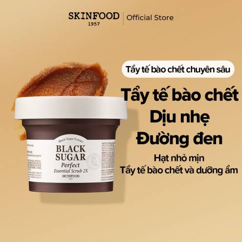 [skinfood] Tẩy Tế Bào Chết Đường Đen Hoàn Hảo 2x  (210g)