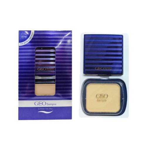 Phấn Phủ Siêu Mịn 2 Lõi GEO Sempre C-Water Two Way 