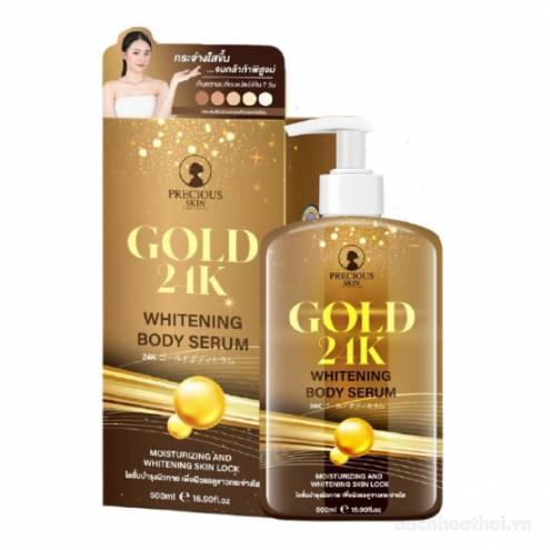 Gold 24K Whitening Body Serum 500ml Thái Lan Chai Nâu 500ml