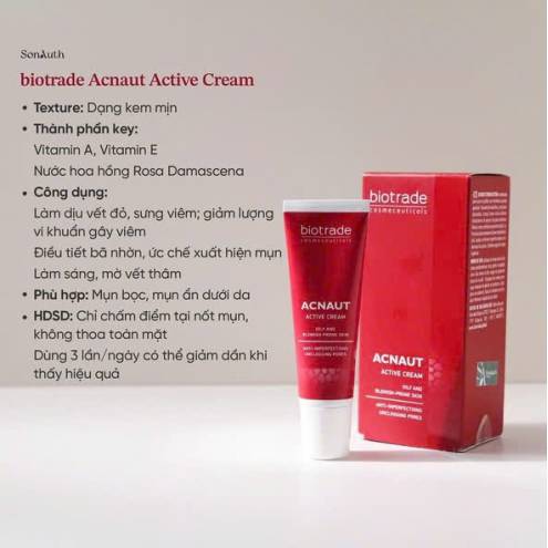 Chấm Mụn Biotrade Acnaut Active Cream (5ml)