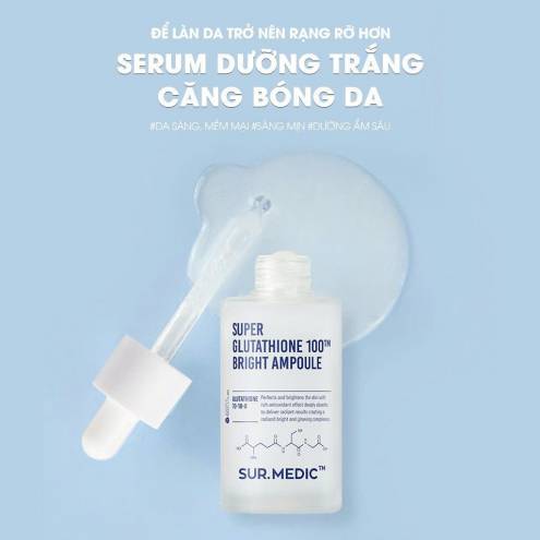 Tinh Chất Sur.Medic Super Glutathione 100 Bright Ampoule Dưỡng Trắng Da 32ml