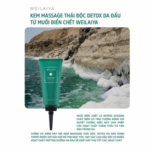 Kem massage thải độc detox da đầu Weilaiya Luxury 100gr