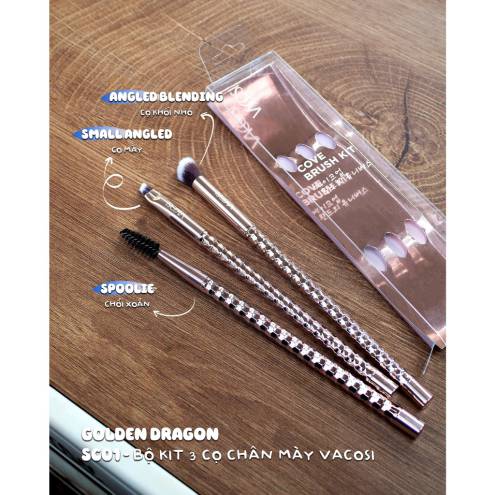 BỘ KIT 3 CỌ CHÂN MÀY PHIÊN BẢN GOLDEN DRAGON - SC01