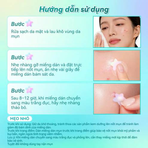 Miếng Dán Mụn Lanbena Invisible Acne Pimple Patch Hỗ Trợ Giảm Mụn, Làm Dịu Da - hình bướm