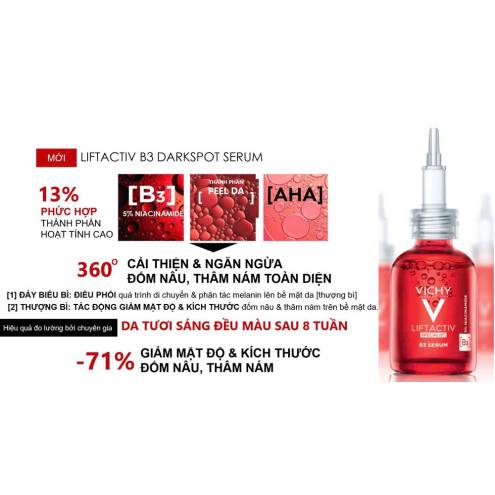 Tinh Chất Cải Thiện & Ngừa Đốm Nâu Thâm Nám Vichy Liftactiv B3 Dark Spots Serum 30Ml