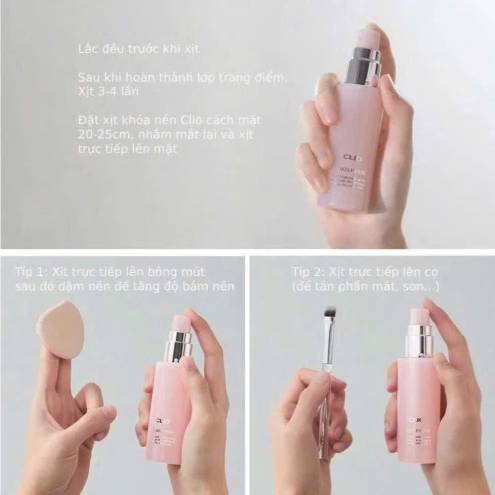 Xịt khoá nền Clio Makeup Glow Fixer 50ml