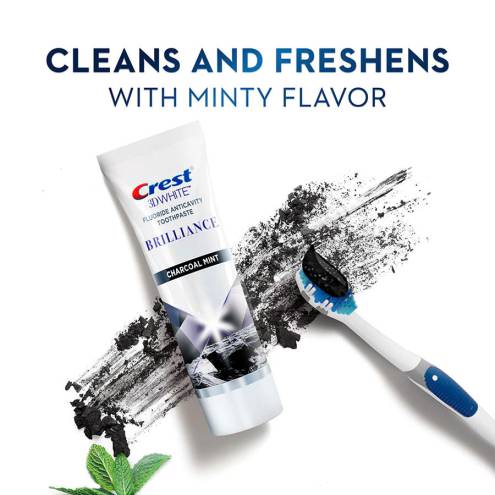  Kem Đánh Răng Than Tre Crest 3D White Brilliance Charcoal Mint Toothpaste