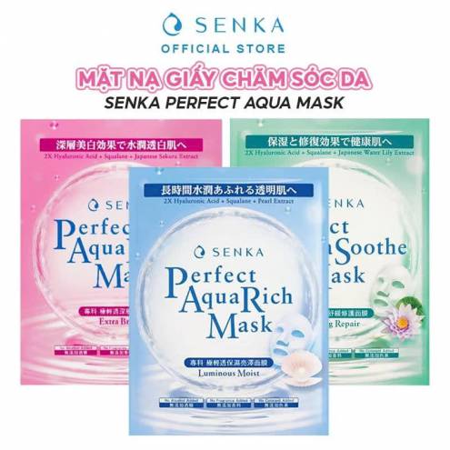 Mặt Nạ Giấy Chăm Sóc Da Senka Perfect Aqua Mask