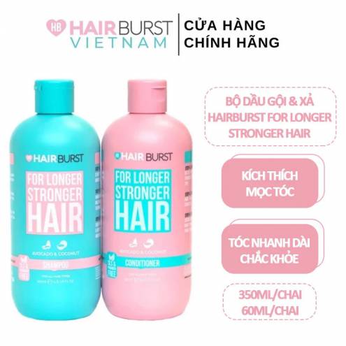 Bộ dầu gội xả HairBurst For Longer Stronger Hair 