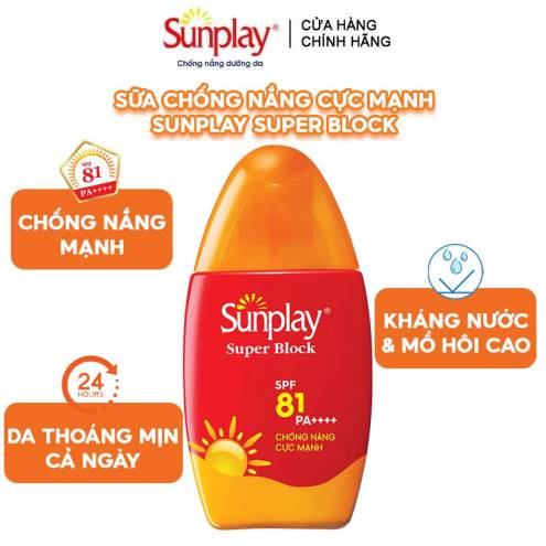 Sữa Chống Nắng Cực Mạnh Sunplay Super Block SPF81/PA++++