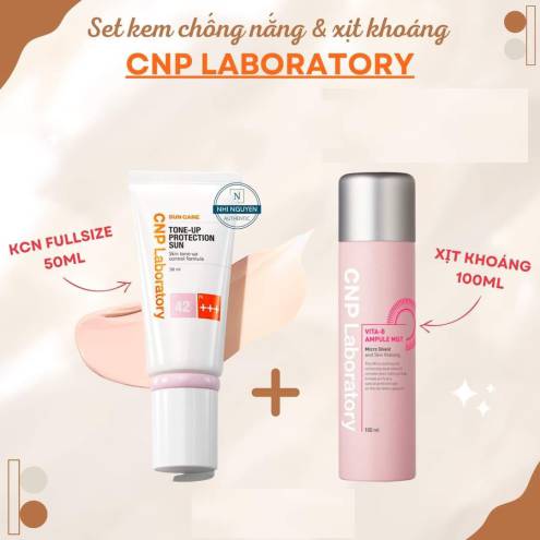 Set Kem Chống Nắng CNP Tone Up + Xịt Khoáng CNP