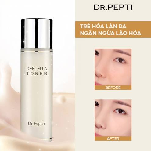 Nước Hoa Hồng Rau Má Làm Dịu, Dưỡng Sáng Da Dr.Pepti+ Centella Toner 180ml