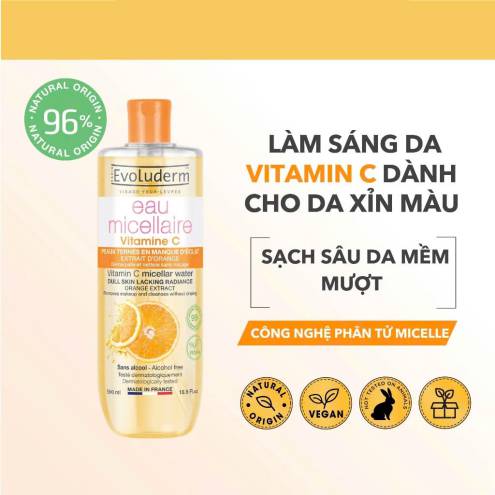 Nước tẩy trang Evoluderm Vitamin C