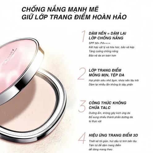 Phấn Phủ Dạng Nén Chống Nắng Kiểm Soát Dầu Pramy Spf50 Pa++++ Sunscreen Pressed Powder 7g