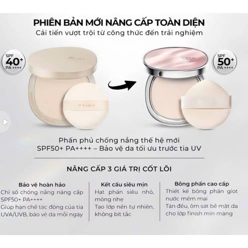 Phấn Phủ Dạng Nén Chống Nắng Kiểm Soát Dầu Pramy Spf50 Pa++++ Sunscreen Pressed Powder 7g