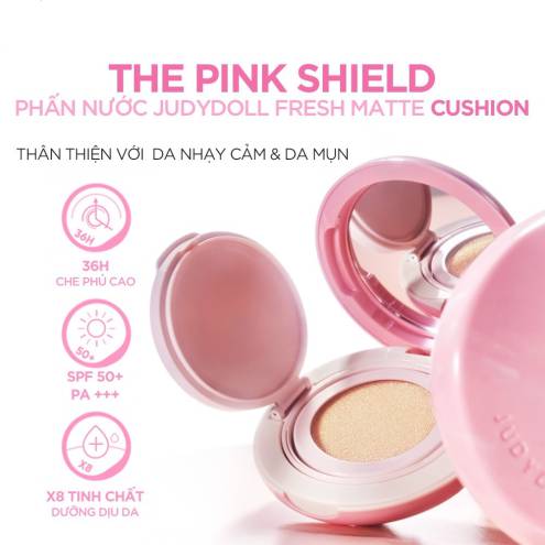 [Hồng] Phấn Nước Judydoll Fresh Matte Cushion