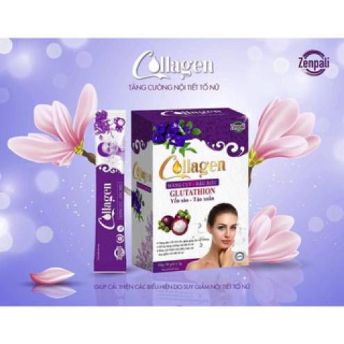 Collagen măng cụt đậu biếc - cốm uống đẹp da zenpali
