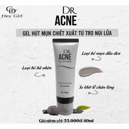 Gel Lột Mụn DR.ACNE - Chính Hãng Hút Sạch Các Loại Mụn Cứng Đầu