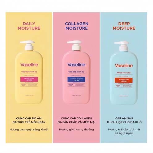 Sữa Dưỡng Thể Foodaholic Vaseline Lotion Dưỡng Ẩm Da Giúp Da Mềm Mịn - 1000ml