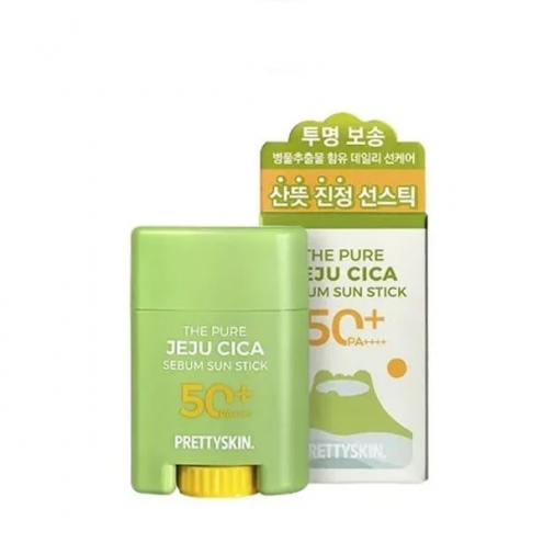 KEM CHỐNG NẮNG RAU MÁ PRETTY SKIN THE PURE JEJU CICA SEBUM SUN STICK DẠNG LĂN