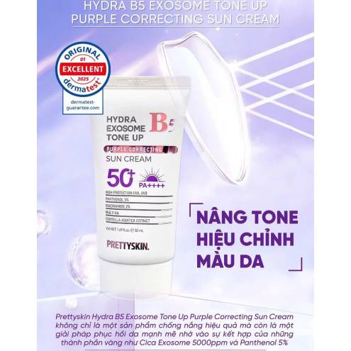 Kem chống nắng nâng tông Pretty Skin Hydra B5 Exosome Tone Up