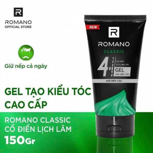 Gel tạo kiểu tóc giữ nếp lâu Romano Classic (150g)