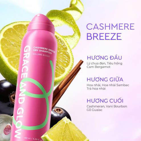 Dầu Gội Khô Grace And Glow Phồng Tóc Dry Shampoo - 150ml