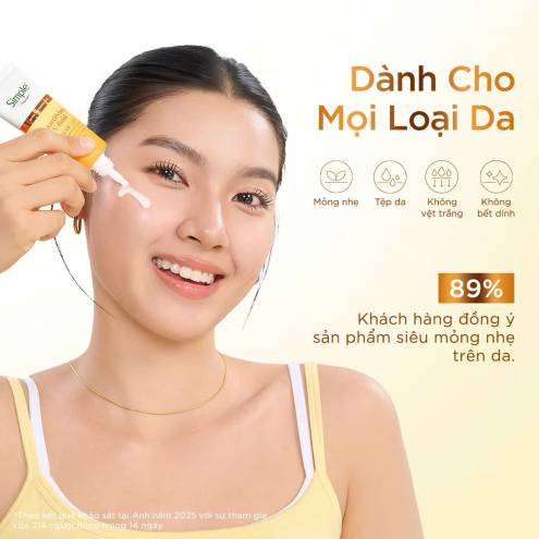 Kem Chống Nắng Kiềm Dầu Thoáng Mịn Simple Mattifying UV Fluid SPF50 PA++++ 40ml
