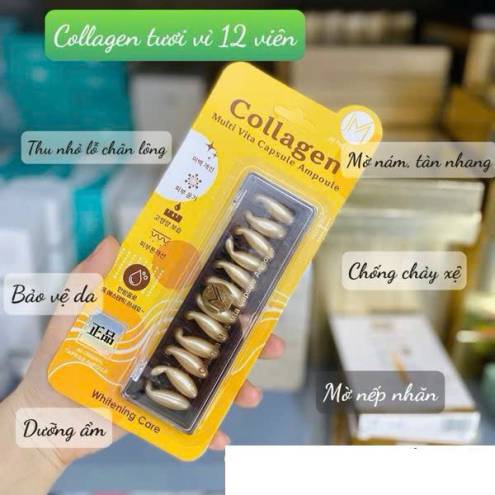 SERUM COLLAGEN MULTI VITA CAPSULE AMPOULE VỈ 12 viên