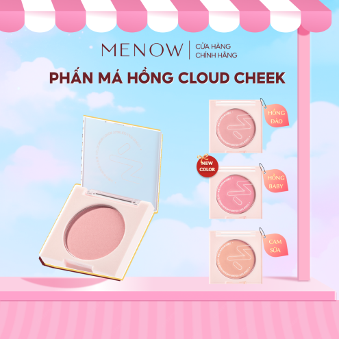 PHẤN MÁ HỒNG MENOW CLOUD SOFT SWEETHEART MONOCHRROME