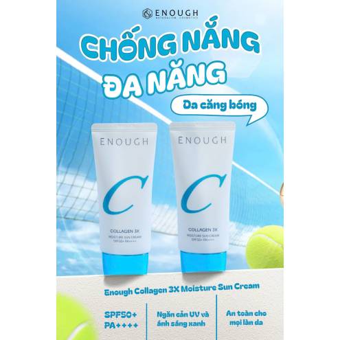 KEM CHỐNG NẮNG COLLAGEN 3X ENOUGH COLLAGEN 3X MOISTURE SUN CREAM 50G