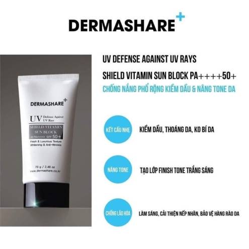 KEM CHỐNG NẮNG DERMASHARE SHIELD VITAMIN SUN BLOCK PA++++ SPF 50+