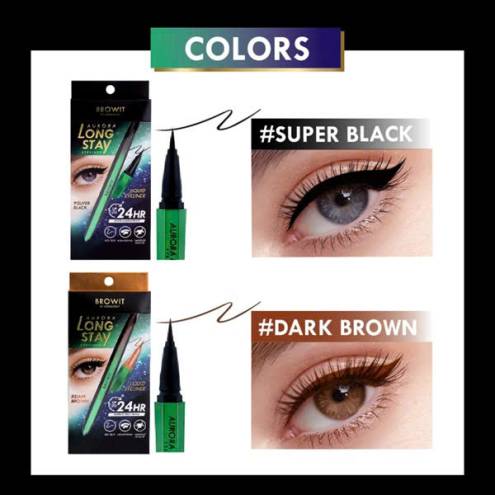 Bút Kẻ Mắt Browit By Nongchat Aurora Long Stay Eyeliner Super Black 0.5g