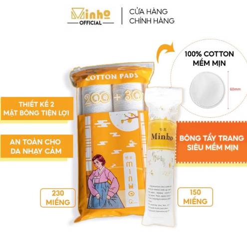 Bông Tẩy Trang Cotton Siêu Mềm Minho Cotton Pads