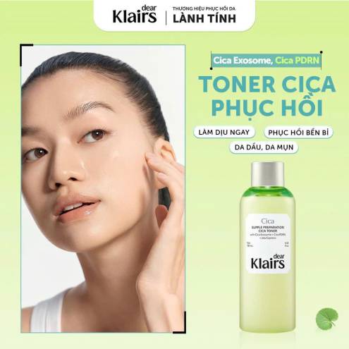Nước Hoa Hồng Klairs Supple Preparation Cica Toner 180ml
