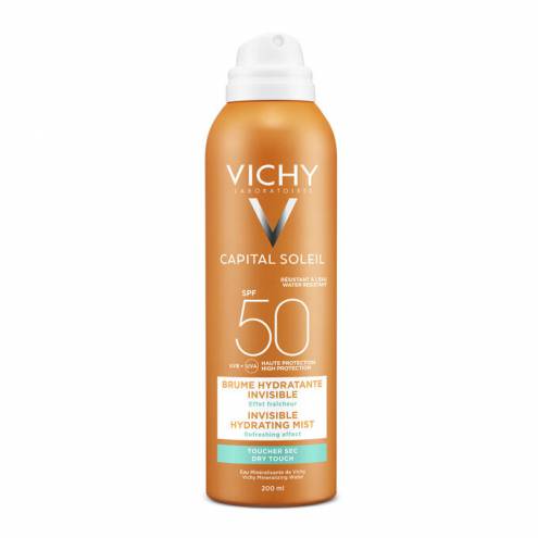 Kem Chống Nắng Vichy Dạng Xịt Cho Toàn Thân 200ml Ideal Soleil Invisible Hydrating Mist SPF 50 PA+++ UVB + UVA