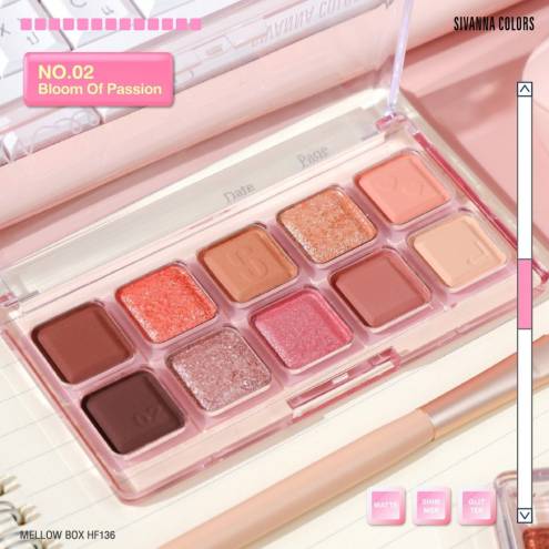 Phấn mắt Sivanna Colors Mellow Box - HF136