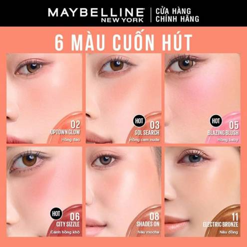 Má Hồng Kem Maybelline Căng Mọng, Bền Màu Sunkisser Blush 4.7ml