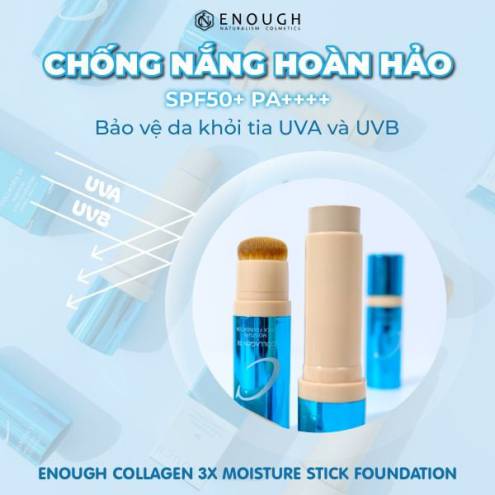 Kem Nền Che Khuyết Điểm Dạng Thỏi Enough Collagen 3in1