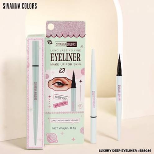 Bút Dạ Kẻ Mắt Nước Lâu Trôi Sivanna Màu Đen Long Lasting Fine Eyeliner 