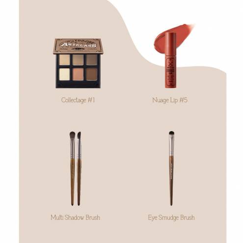 SET TRANG ĐIỂM TOO COOL FOR SCHOOL BY RODIN ART DRAWING BOX (EYE PALETTE & LIP & BURSH)  