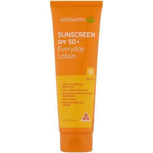 Kem chống nắng phổ rộng WOOLWORTHS SUNSCREEN SPF 50+ Everyday Lotion tuýp 100ml