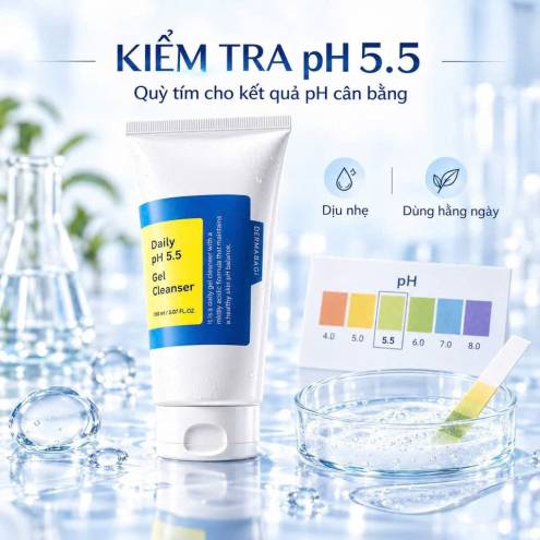 Sữa Rửa Mặt Dermabagi Daily pH 5.5 Gel Cleanser Giúp Làm Sạch Dịu Nhẹ Làn Da Mỗi Ngày 150ml