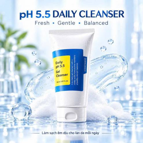 Sữa Rửa Mặt Dermabagi Daily pH 5.5 Gel Cleanser Giúp Làm Sạch Dịu Nhẹ Làn Da Mỗi Ngày 150ml