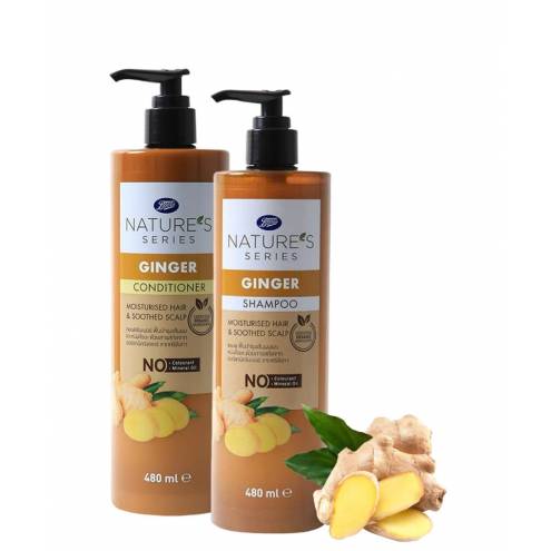 Set dầu gội dầu xả gừng Boots Nature's Series Ginger Shampoo and Conditioner Thái Lan